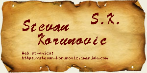 Stevan Korunović vizit kartica